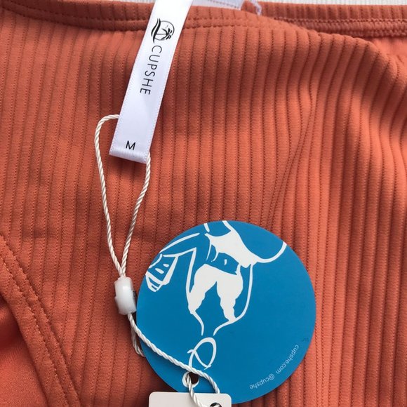 👙 Cupshe Swimsuit orange Bikini Bottom  NWT Size Medium - Picture 6 of 6